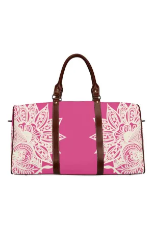 Pink Peacock Mandala Waterproof Travel Bag/Large (Model 1639)