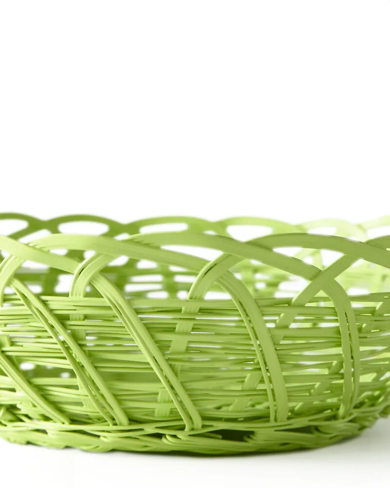 Pols Potten Bakkie Round Basket in Light Green