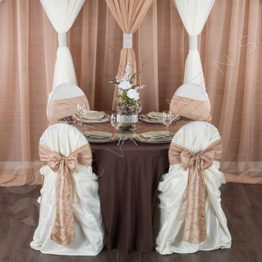 Polyester 108" Round Tablecloth - Chocolate Brown