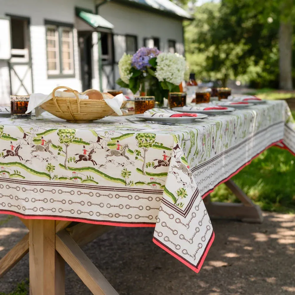 Pomegranate Tablecloth - Hunt Scene