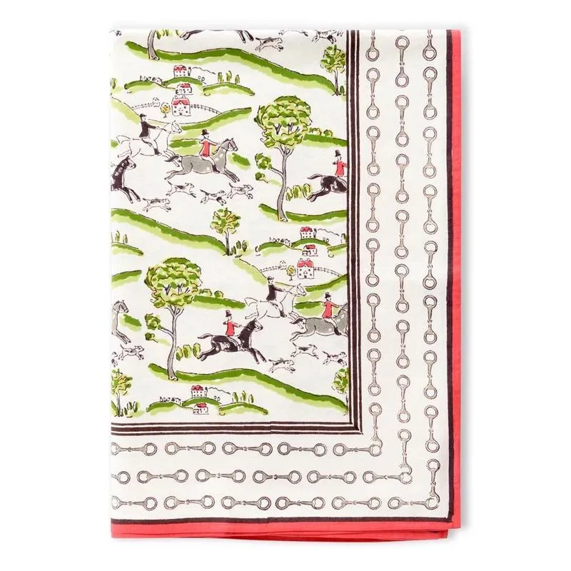 Pomegranate Tablecloth - Hunt Scene