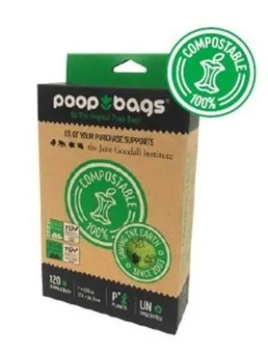Poop Bags Compostable 120 Handle Bags