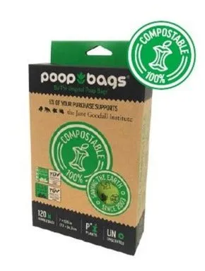 Poop Bags Compostable 120 Handle Bags