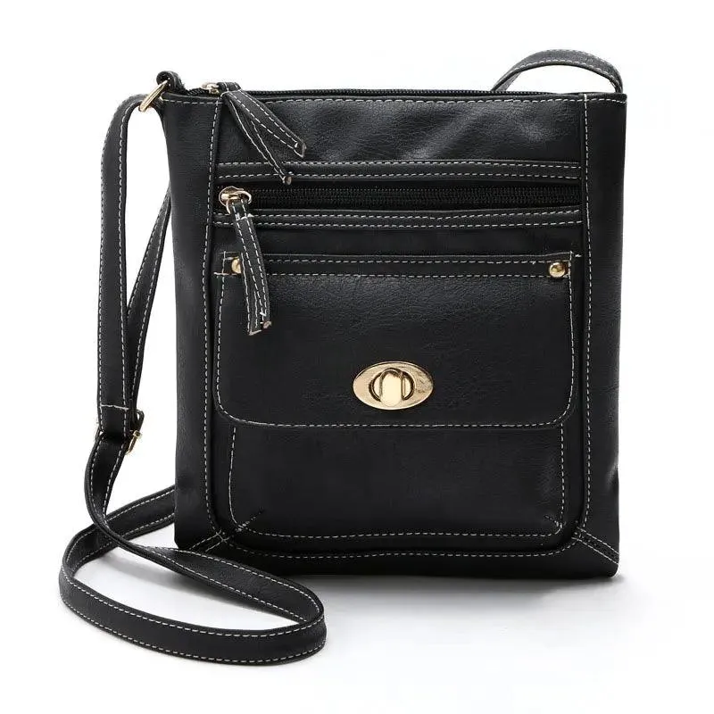 Portable Button Ladies Crossbody Shoulder Bag