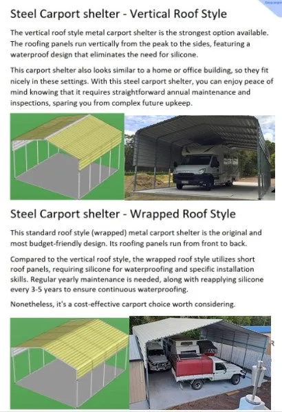Portable Carports - Single Gable Vertical