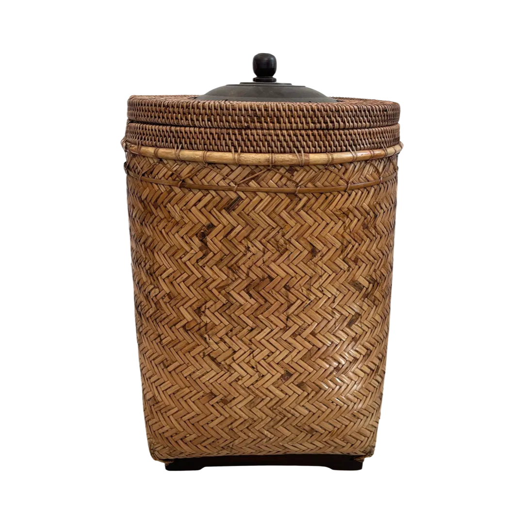 RATTAN BASKET LARGE | BROWN
