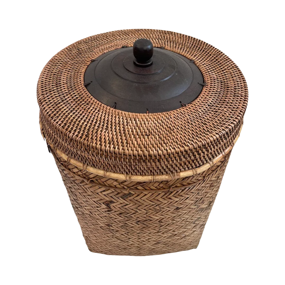 RATTAN BASKET LARGE | BROWN