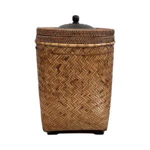 RATTAN BASKET LARGE | BROWN
