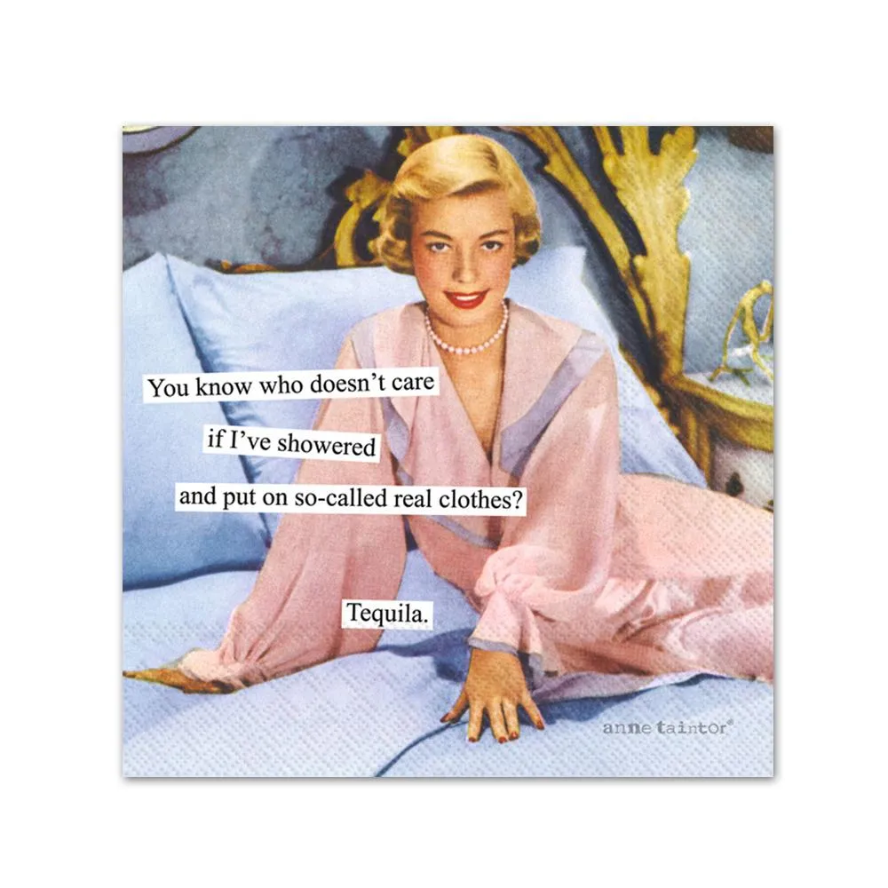 Real Clothes Funny Cocktail Napkins by Anne Taintor