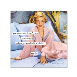 Real Clothes Funny Cocktail Napkins by Anne Taintor