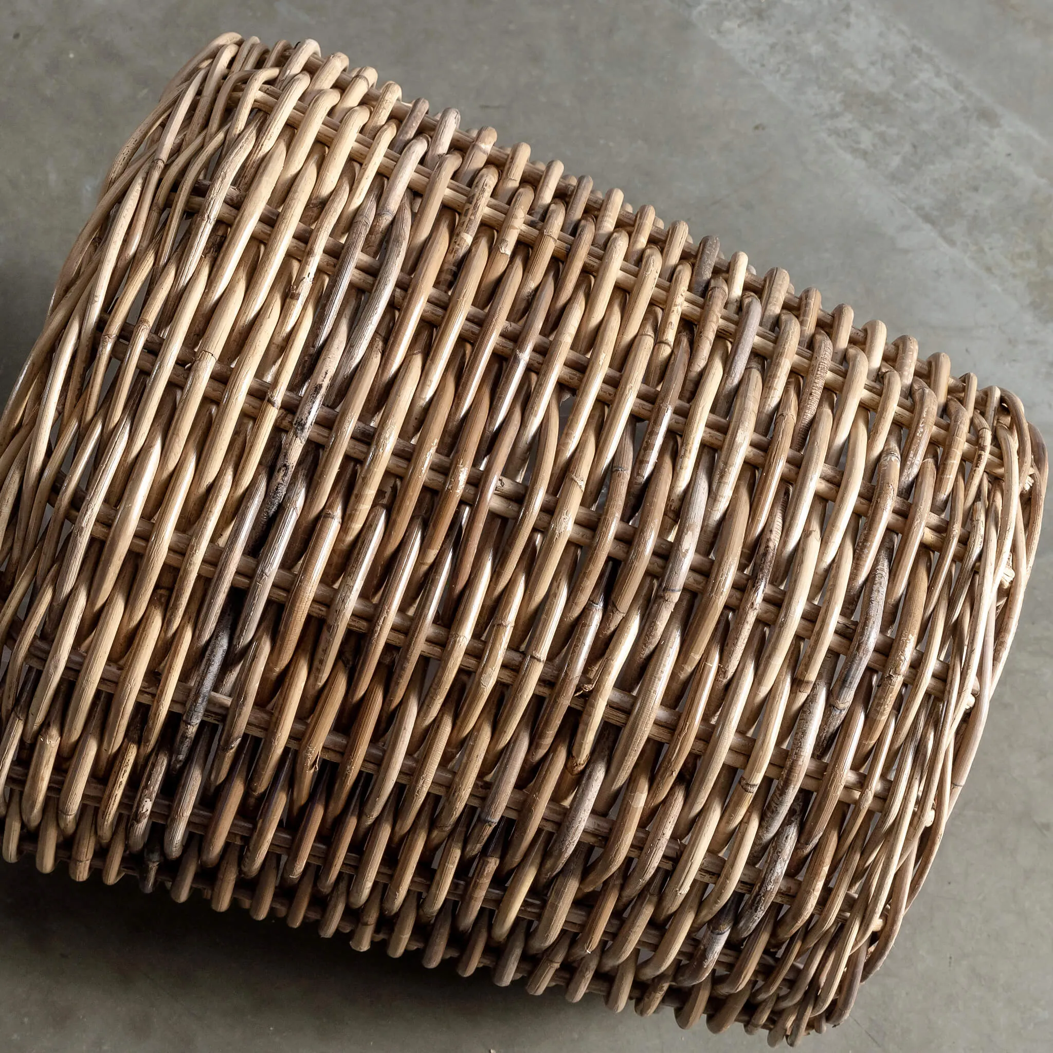 RIVIERE RATTAN POT WITH PLASTIC INNER LINER BUNDLE X2  |  MEDIUM   X-LARGE