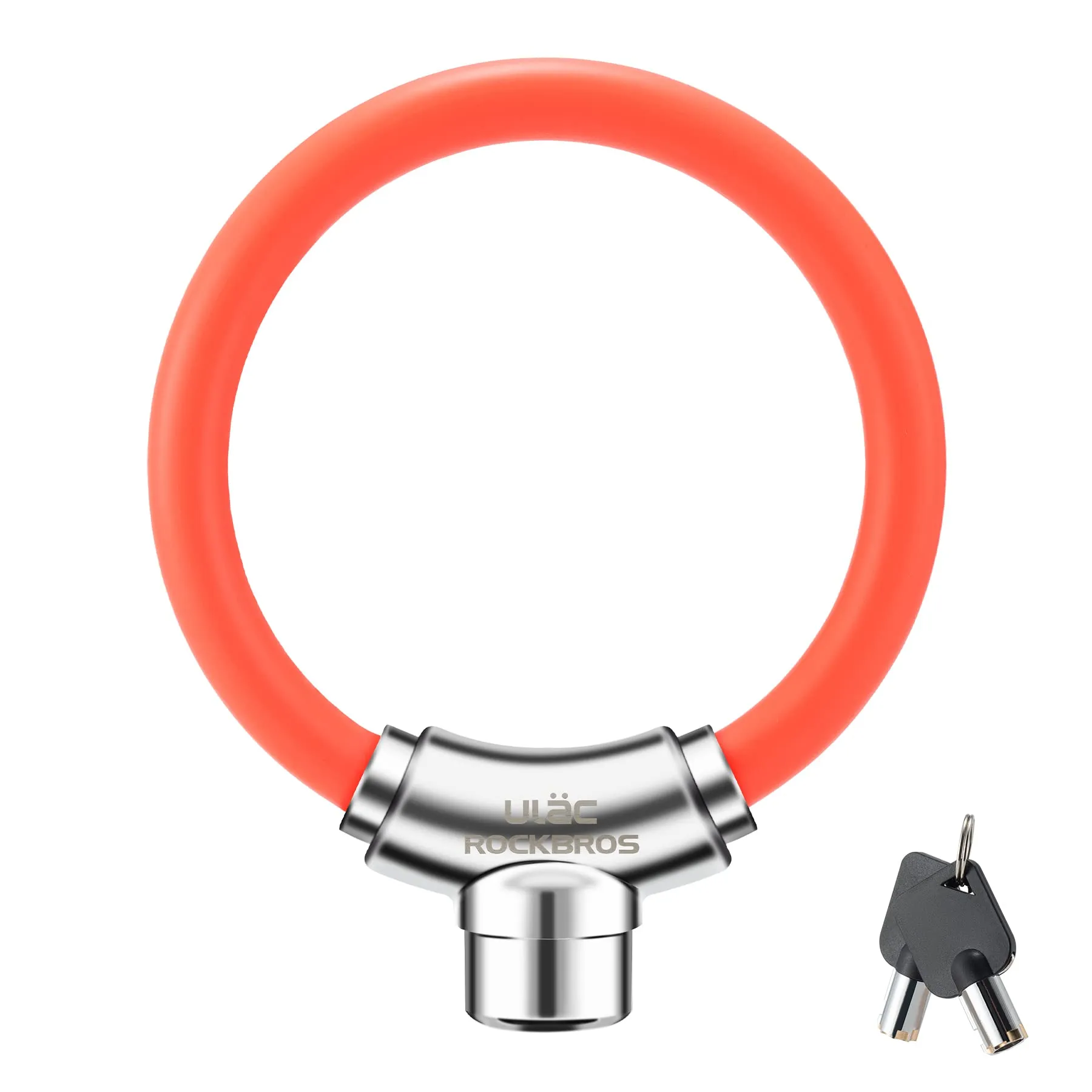 ROCKBROS Anti-Theft Bike Cable Lock, Portable, Key Lock, Rustproof