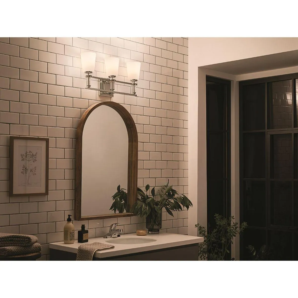 Rosalind 24 in. 3 Lights Vanity Light Polished Nickel finish