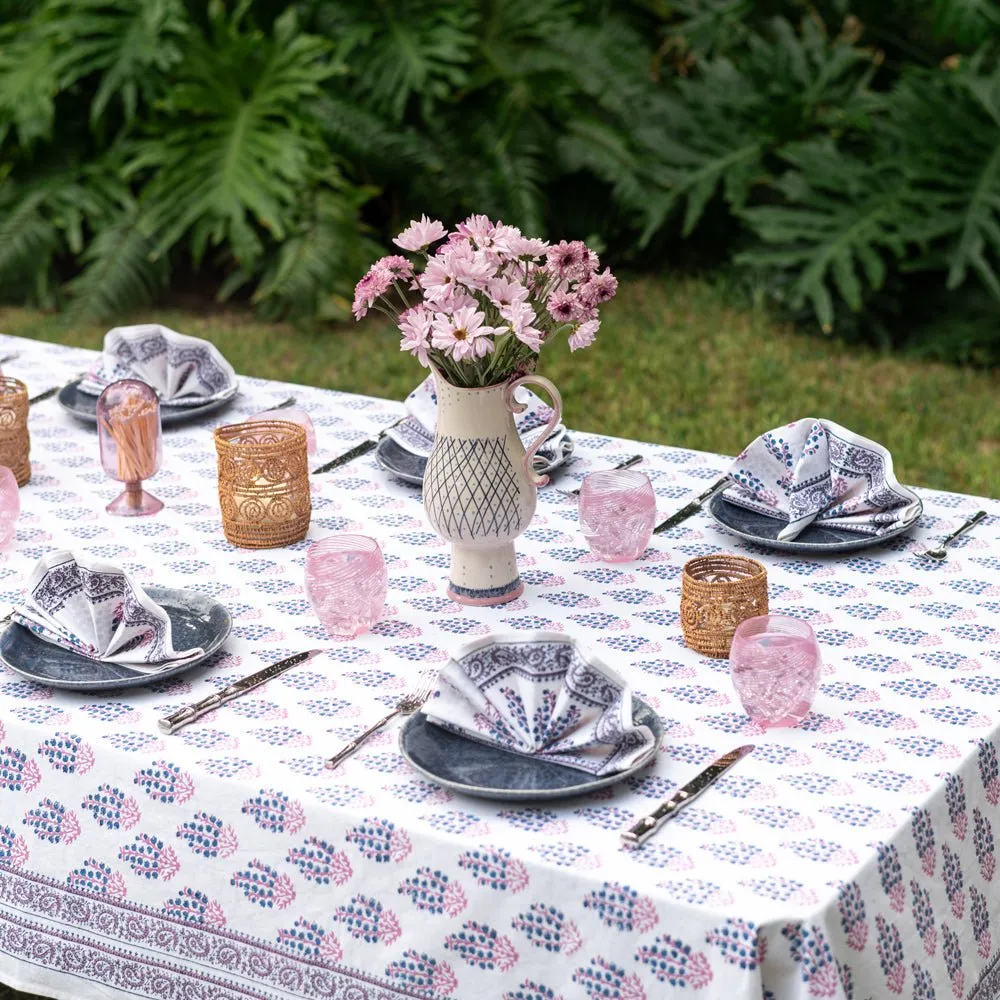 Sagar Blue & Magenta Tablecloth