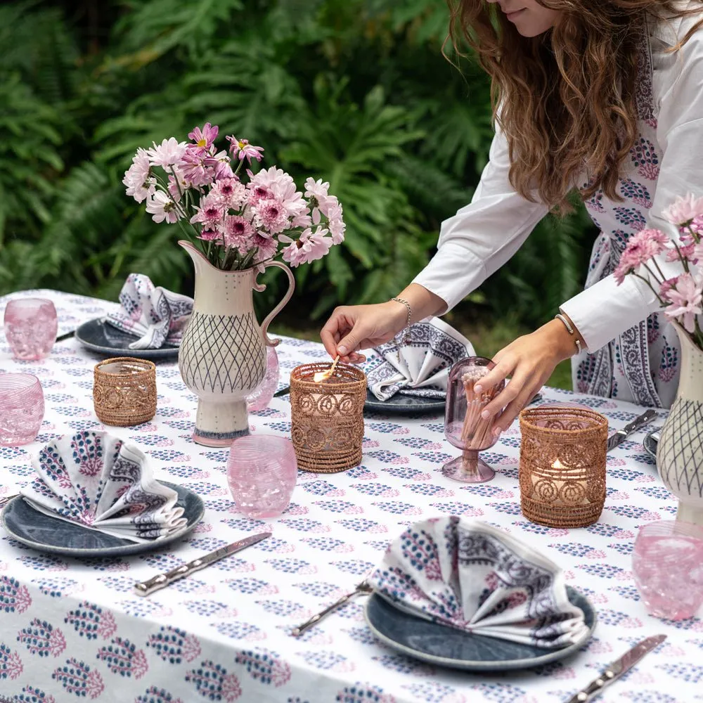 Sagar Blue & Magenta Tablecloth