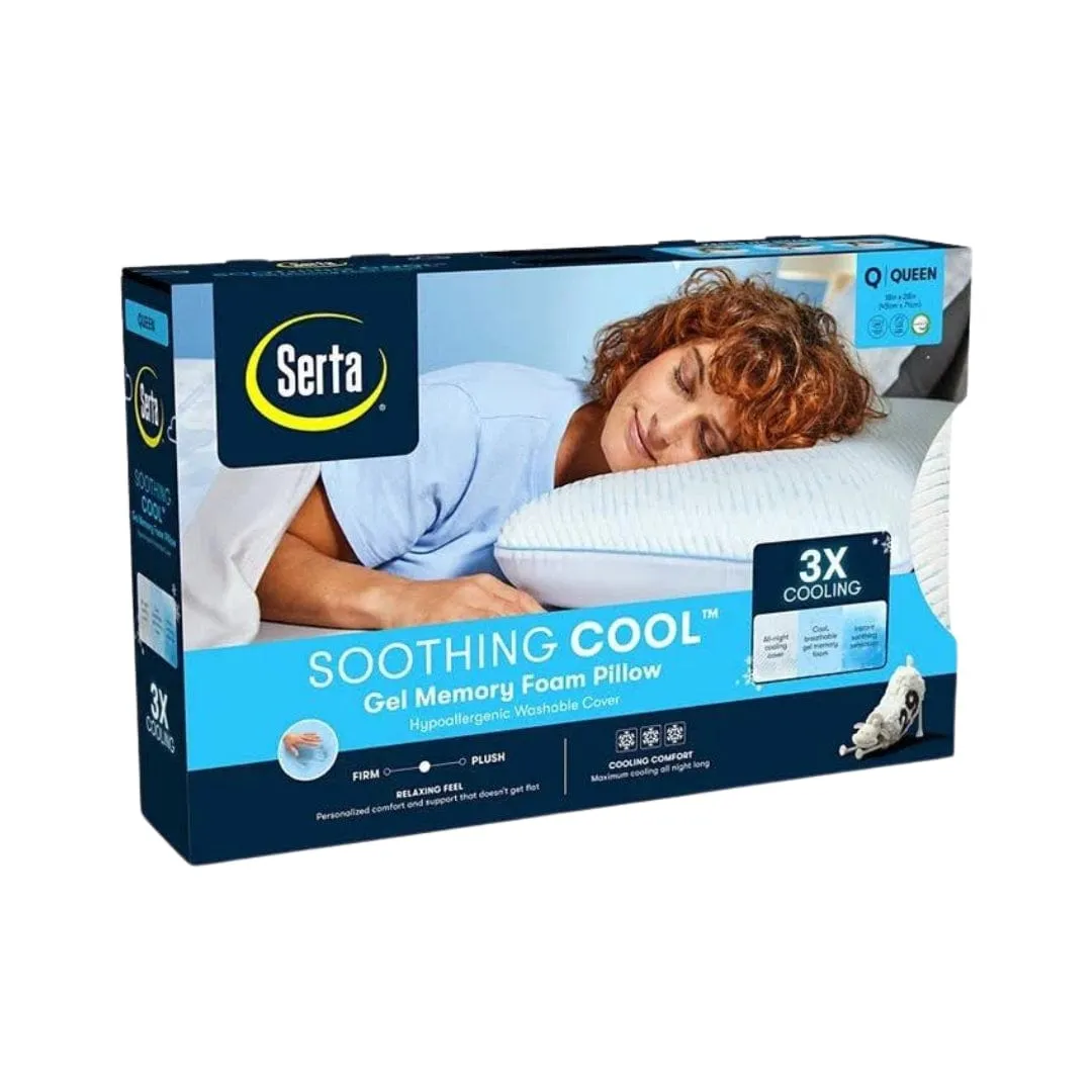 SERTA - Soothing Cool Gel Memory Foam Pillow