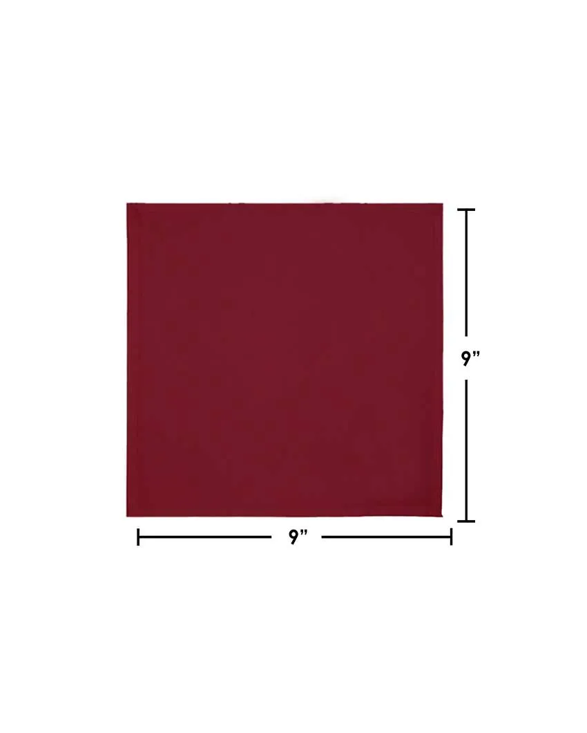 Soft Cotton Cloth Cocktail Napkins | Set Of 12 | 9 X 9 Inch