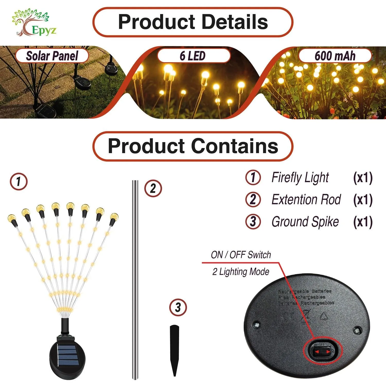 Solar Firefly Lights | Led Firefly Crystall Transparent Ball Lights