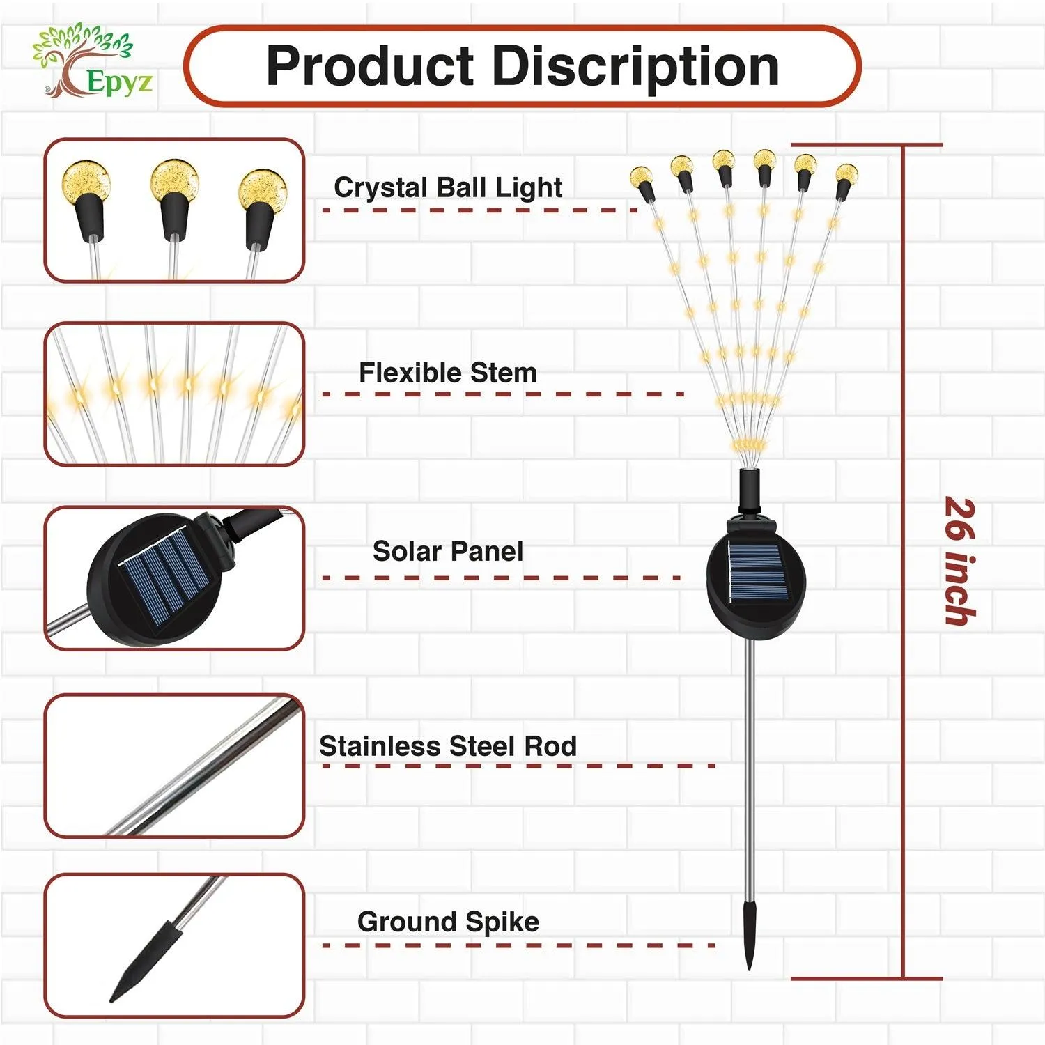 Solar Firefly Lights | Led Firefly Crystall Transparent Ball Lights