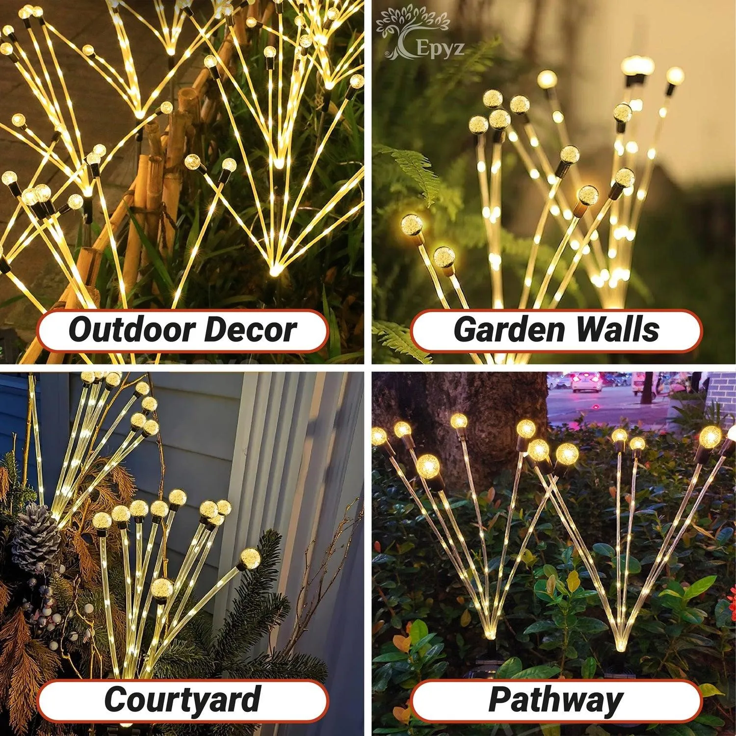 Solar Firefly Lights | Led Firefly Crystall Transparent Ball Lights