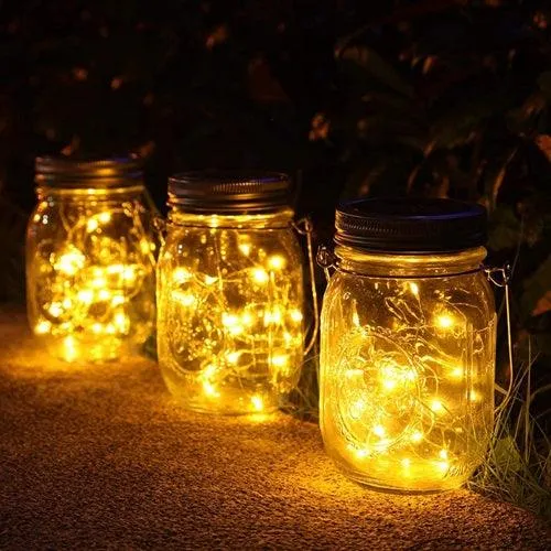 Solar Jar Lights | Glass Hanging Jar Lights