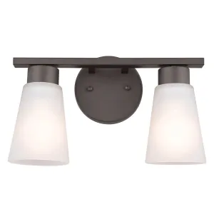 Stamos 13 in. 2 Lights Vanity Light Old Bronze finish