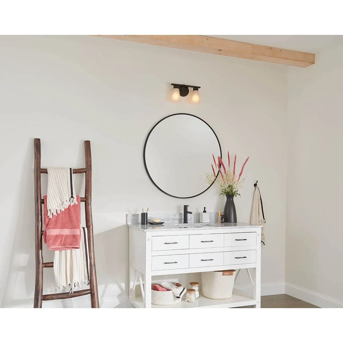 Stamos 13 in. 2 Lights Vanity Light Old Bronze finish