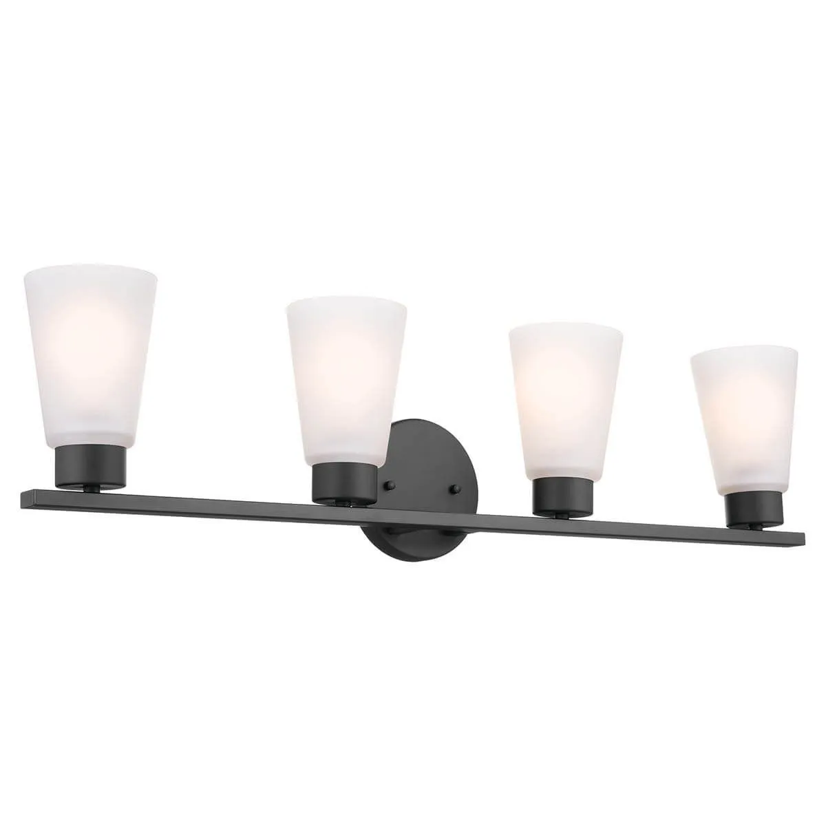 Stamos 31 in. 4 Lights Vanity Light Black finish