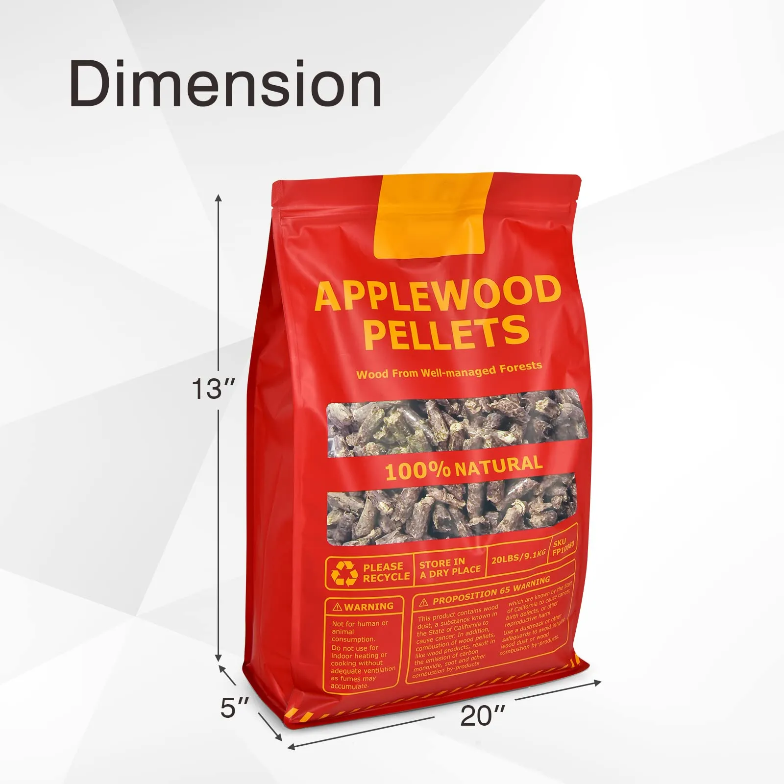 Tangkula 100% All-Natural Apple Wood Smoker Pellets