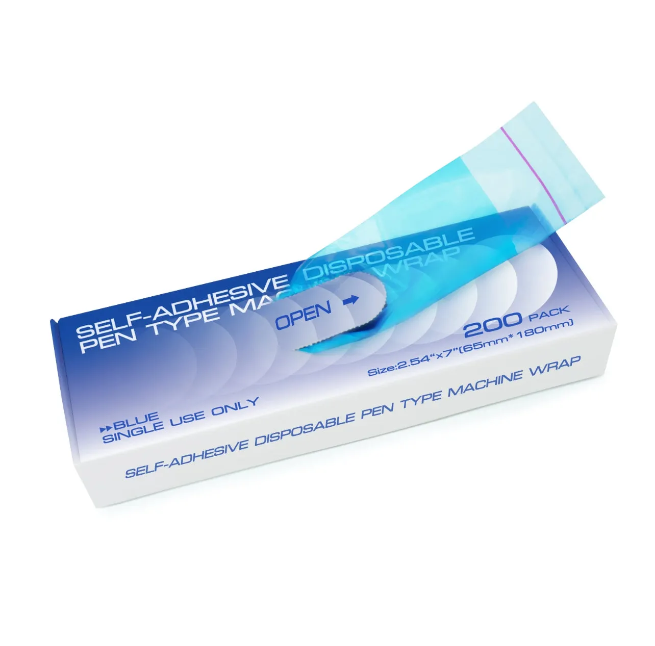 Tattoo Machine Bags with Self-Adhesive Feature – Blue – Pack of 200