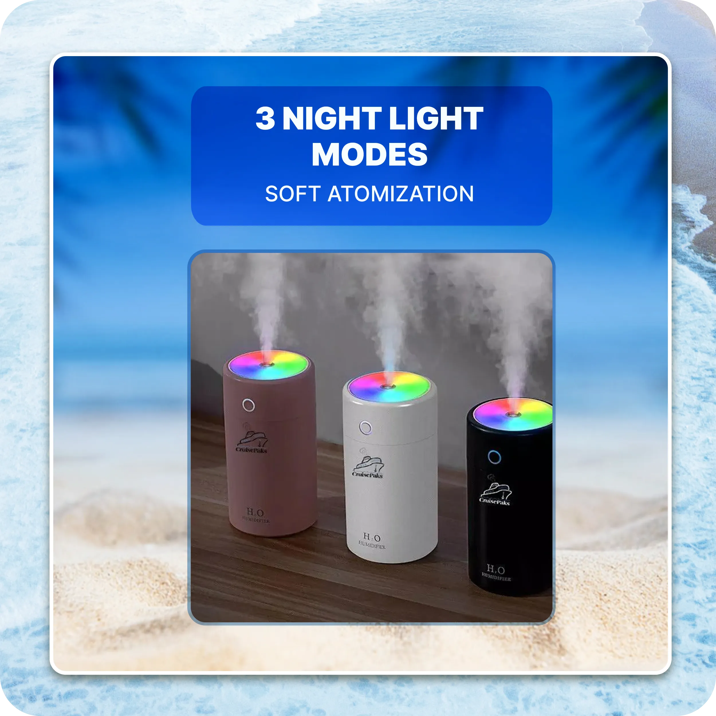 Ultrasonic Cool Mist Mini USB Humidifier | Cruise Essentials  - CruisePaks