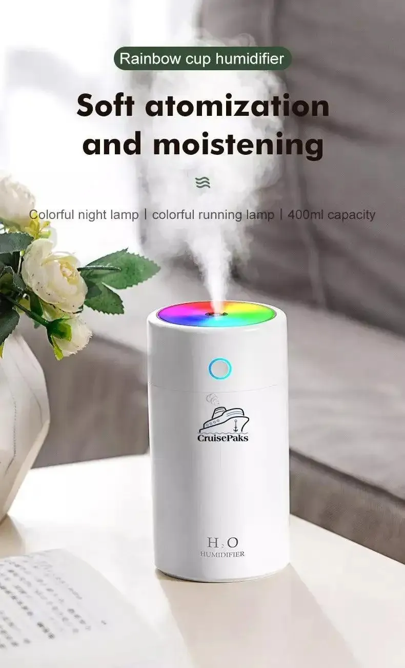 Ultrasonic Cool Mist Mini USB Humidifier | Cruise Essentials  - CruisePaks