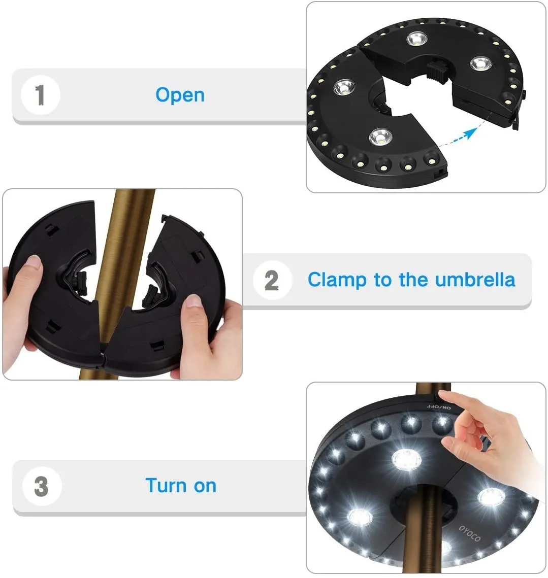 Umbrella Light 28 LED Parasol parasol for patio