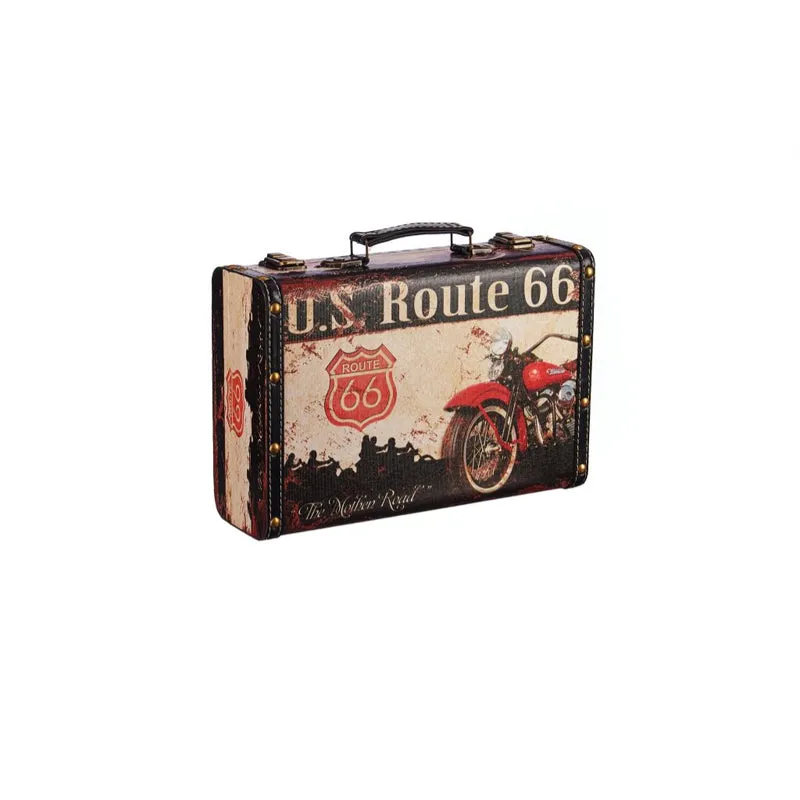U.S Route 66 Moto Storage Box - Cream