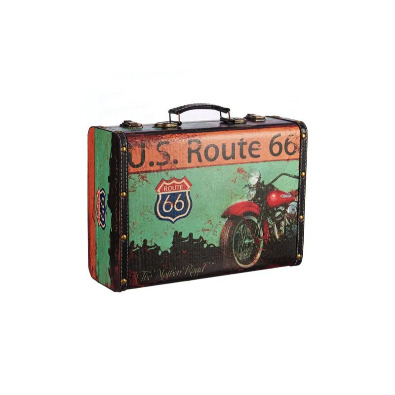 U.S Route 66 Moto Storage Box - Cream
