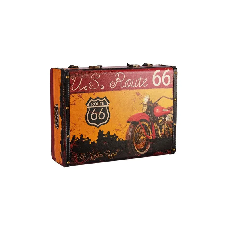 U.S Route 66 Moto Storage Box - Cream