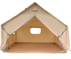 VEVOR Canvas Wall Tent 10x12ft, Wall Tent with PVC Storm Flap, Large Canvas Wall Tent Waterproof, Camping Canvas Tents With Stove Hole for 6-8 people Outdoor Camping Hiking Party Hunting
