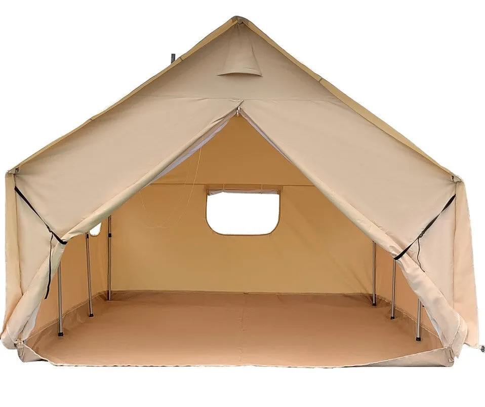 VEVOR Canvas Wall Tent 10x12ft, Wall Tent with PVC Storm Flap, Large Canvas Wall Tent Waterproof, Camping Canvas Tents With Stove Hole for 6-8 people Outdoor Camping Hiking Party Hunting