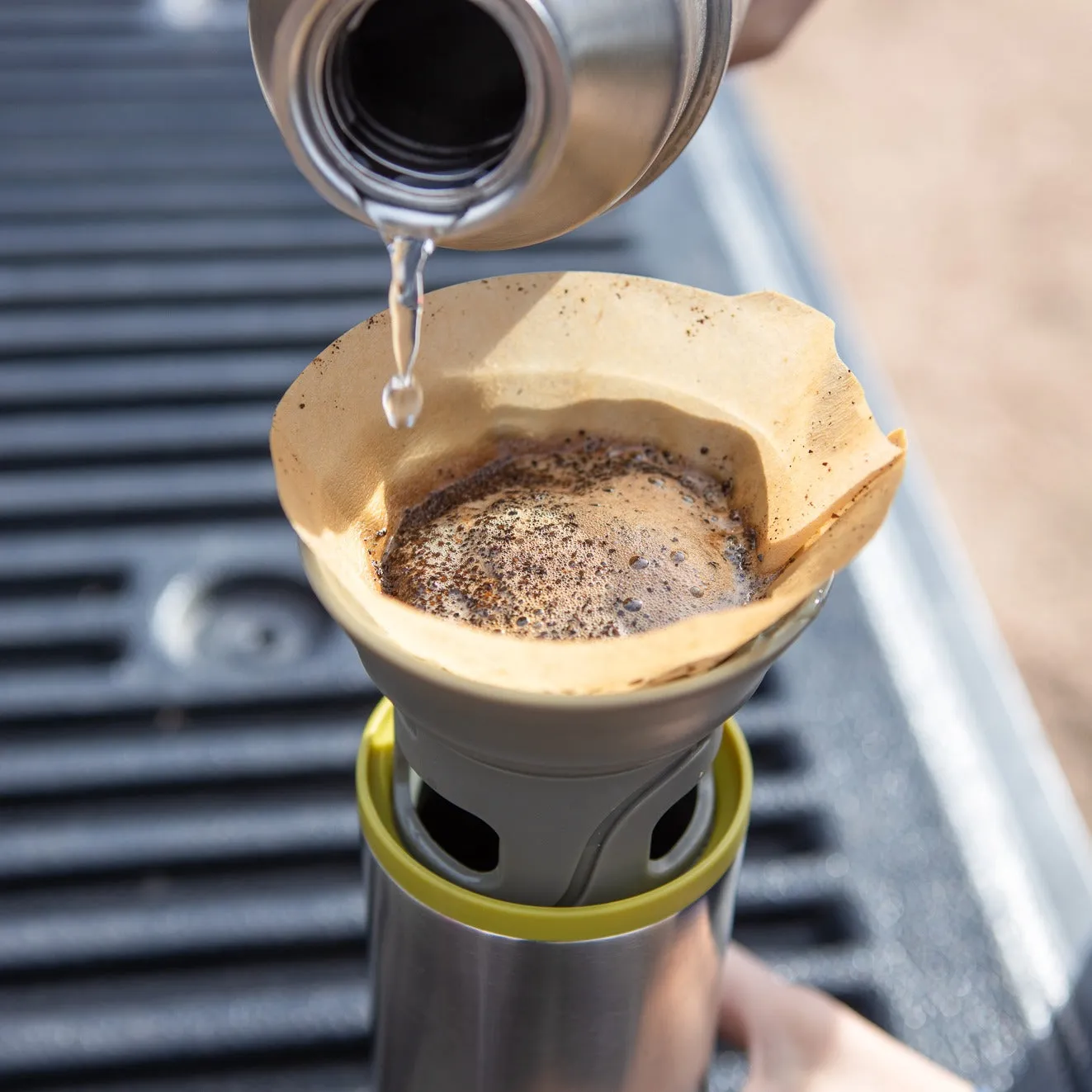 WACACO Cuppamoka Pour Over Coffee Maker - Stainless Steel