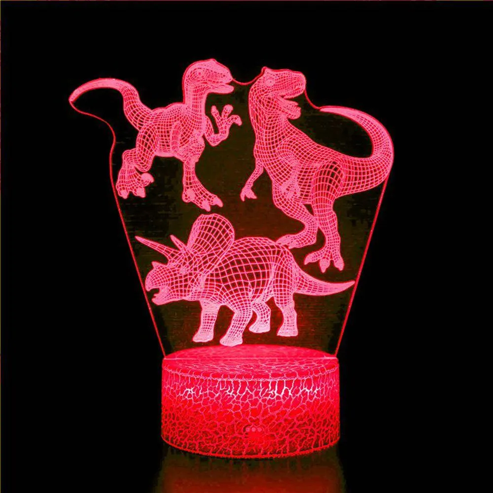 Walking Dinosaur Jungle Creative 3D LED Night Light