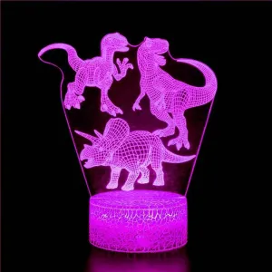 Walking Dinosaur Jungle Creative 3D LED Night Light