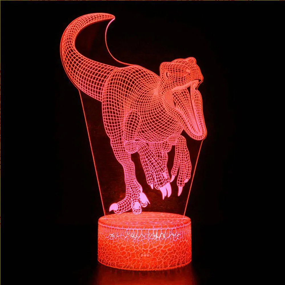 Walking Dinosaur Jungle Creative 3D LED Night Light