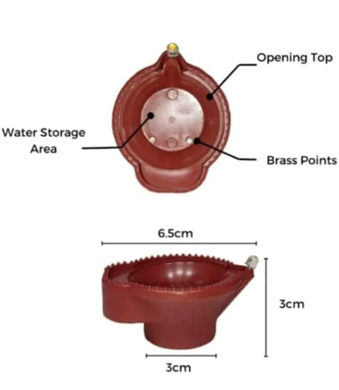 Water Sensor Diyas Plastic with Ambient Lights (Pack of 6/12/18/24)